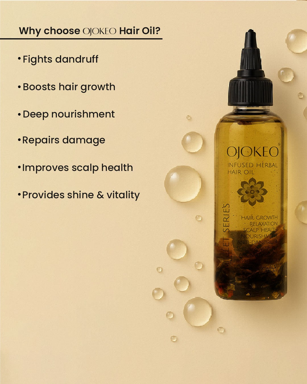 OJOKEO Millet-Powered Infused Herbal Hair Oil 100 ml