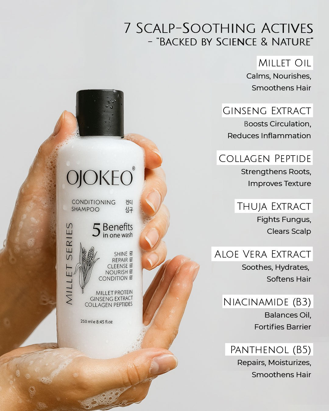 OJOKEO Millet Powered 5 in 1 Conditioning Shampoo 250 ml