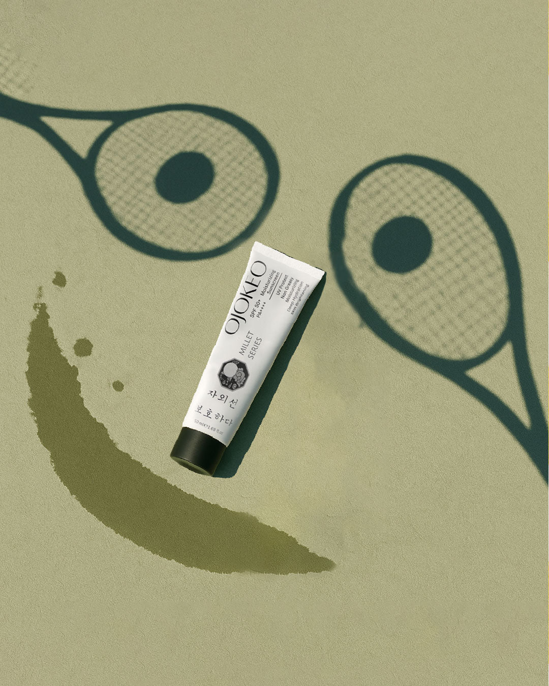 OJOKEO Millet-Powered SPF 50 + PA++++ Moisturizing Sunscreen with Niacinamide + Kojic Acid + Allantoin | 50 gm