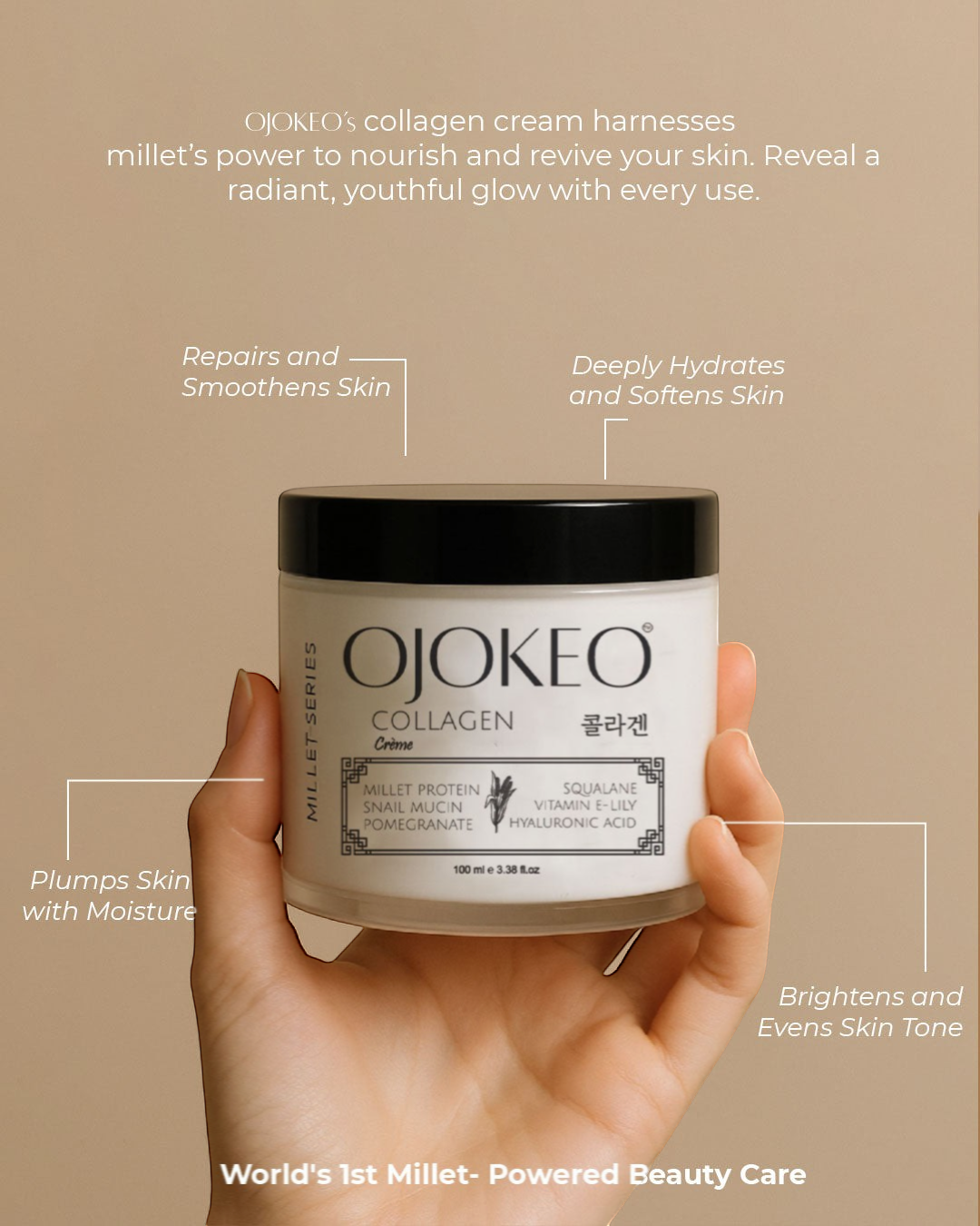 OJOKEO Millet-Powered Collagen Creme 100 ml