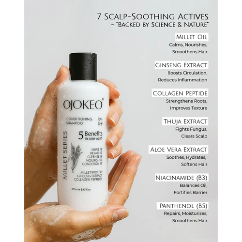 OJOKEO Millet Powered 5 in 1 Conditioning Shampoo 250 ml